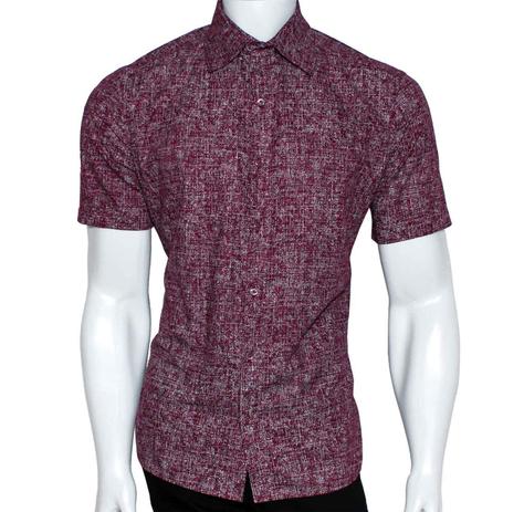camisa social masculina marsala