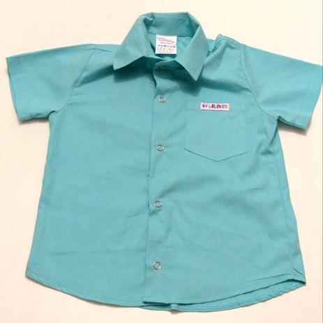 camisa social azul infantil