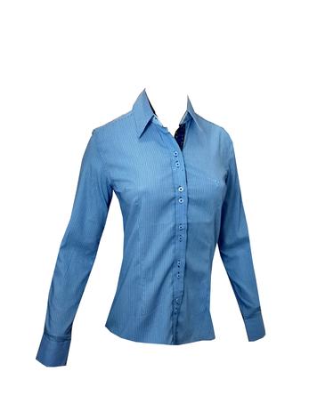 camisa azul feminina