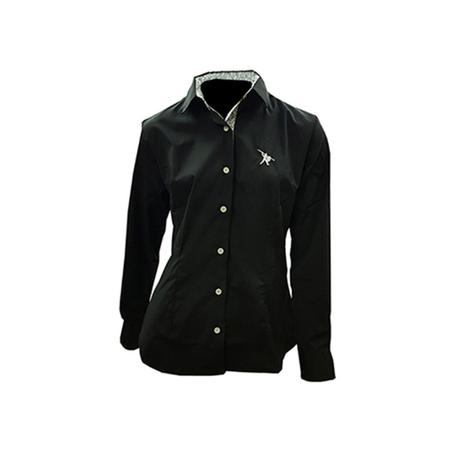 camisa social feminina bordada