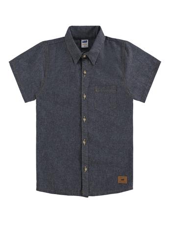 Camisa Social Infantil Manga curta em Chambray Jeans - Marlan Menor preço em Camisa Social Infantil Manga curta em Chambray Jeans - Marlan