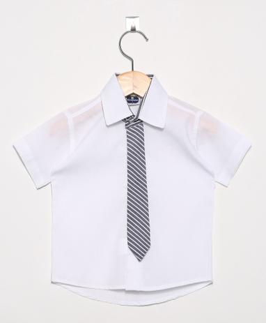 camisa social branca infantil masculina
