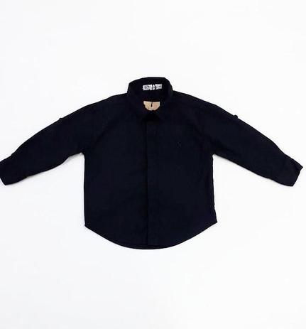 camisa social preta infantil