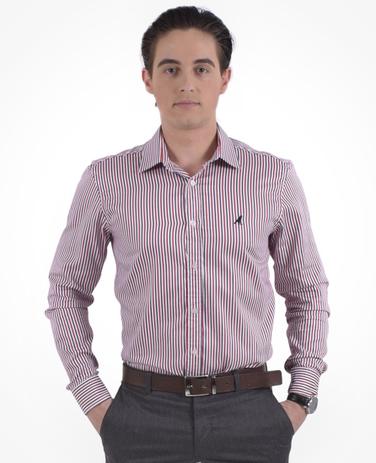 Camisa Social Listrada Masculina Slim - Hórus oficial Menor preço em Camisa Social Listrada Masculina Slim - Hórus oficial