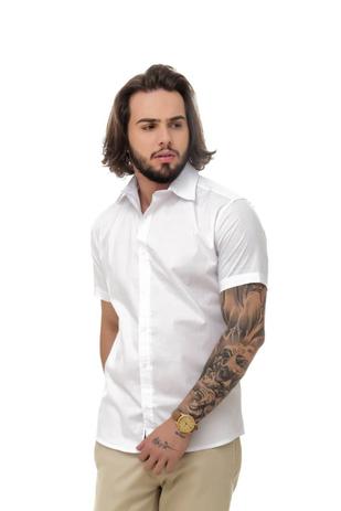 camisa masculina de algodão manga curta