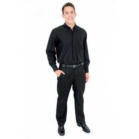 Camisa Social Masculina Manga Longa Preta - DAM Roupas - Camisas Masculinas  - Magazine Luiza