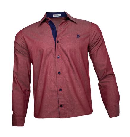 Camisa masculina marsala Clearance
