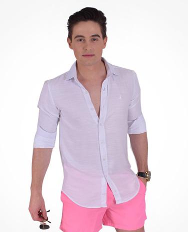 Camisa Social Masculina Slim Branca - Hórus oficial Menor preço em Camisa Social Masculina Slim Branca - Hórus oficial