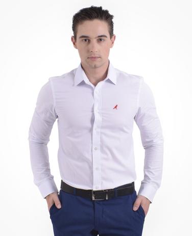 Camisa Social Masculina Slim Branca - Levok Menor preço em Camisa Social Masculina Slim Branca - Levok