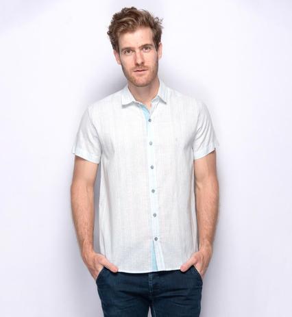 camisa social masculina de linho