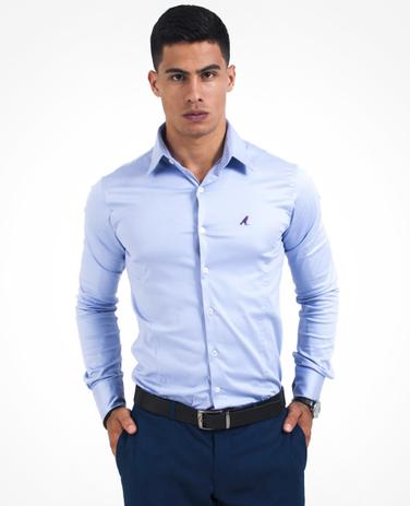 Camisa Social Masculina Violeta Super Slim - Levok Menor preço em Camisa Social Masculina Violeta Super Slim - Levok