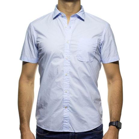 camisa social manga curta com bolso