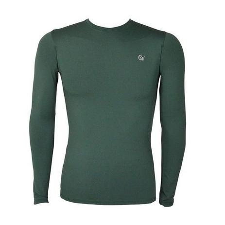 Camisa termica verde escuro Clearance