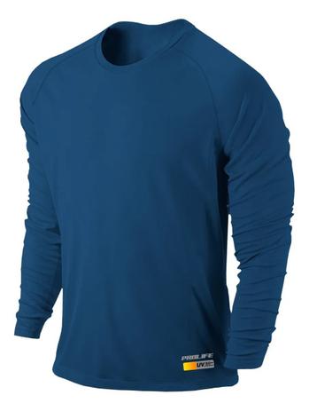 camisa de pesca azul