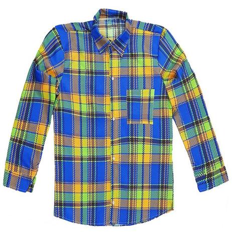 camisa xadrez masculina amarela