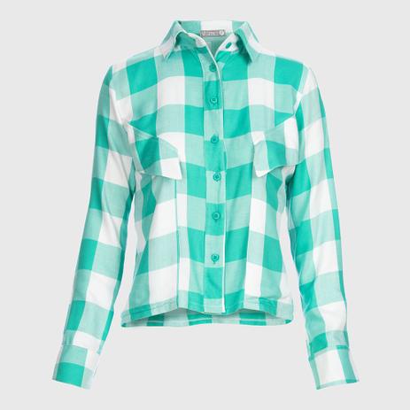 camisa feminina xadrez verde