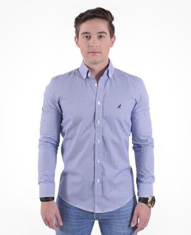 Camisa Xadrez Masculina Slim Social Azul Aço - Hórus oficial é boa?
