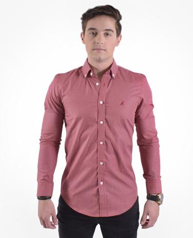 Camisa Xadrez Masculina Slim Social Vermelha - Hórus oficial Menor preço em Camisa Xadrez Masculina Slim Social Vermelha - Hórus oficial