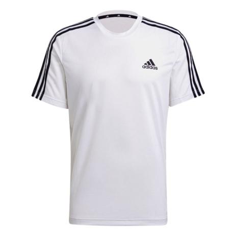 camiseta adidas 3 stripes preta masculina