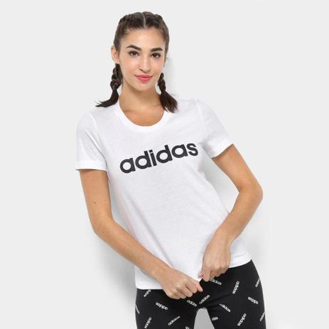 Camiseta Adidas Estampa Logo Slim Feminina Menor preço em Camiseta Adidas Estampa Logo Slim Feminina