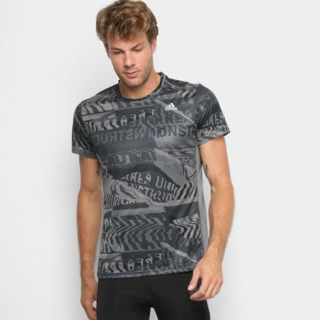 camisa adidas estampada