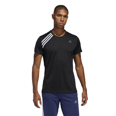 camiseta adidas 3 stripes preta masculina