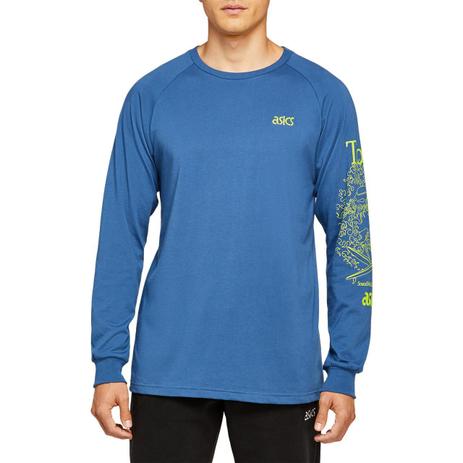 camiseta asics manga longa