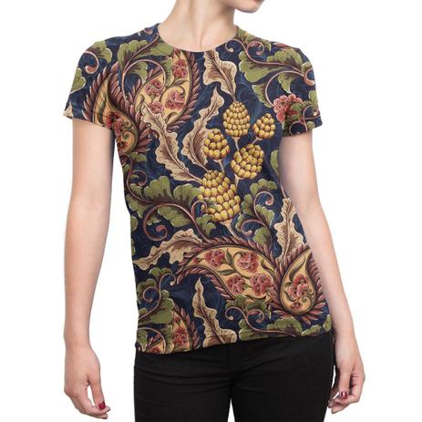 camisa estampa floral feminina