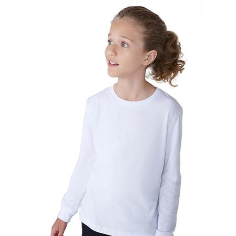 camiseta basica manga longa infantil