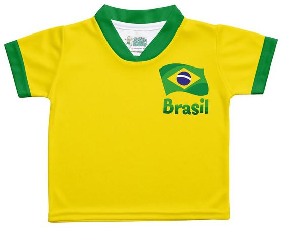 Camiseta Bebê Brasil Torcida Baby Menor preço em Camiseta Bebê Brasil Torcida Baby