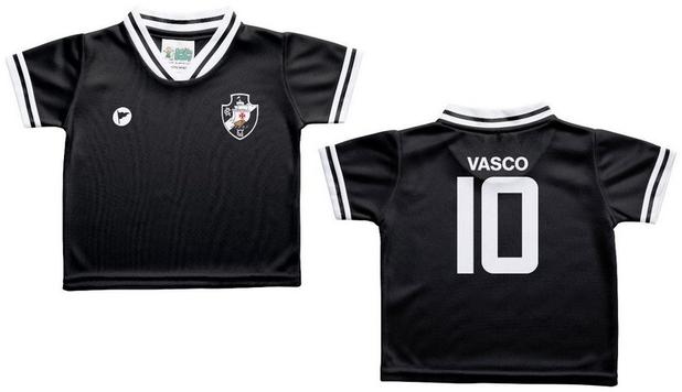 Camiseta Bebê Vasco Preta - Torcida Baby Menor preço em Camiseta Bebê Vasco Preta - Torcida Baby