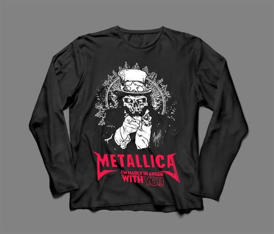 Camiseta manga longa metallica Clearance