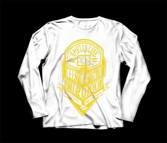 camisa nirvana manga longa