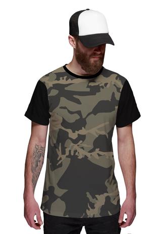 camiseta camuflada exército feminina