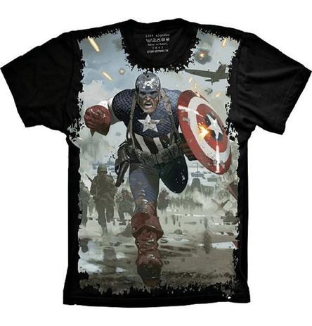 camisa preta capitao america