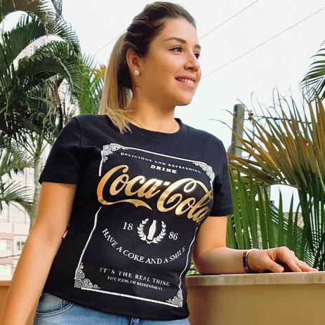 Camiseta feminina coca cola Clearance