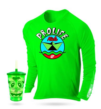 Camiseta com Proteção Solar Infantil até 4 Anos Poliester com Copo 700 ml Acrilico Verde Prolife é boa?