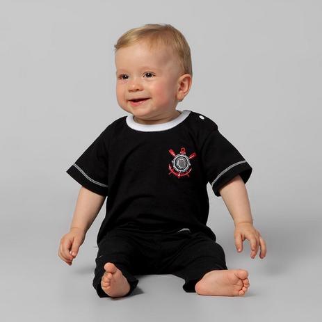 Camiseta Corinthians Bebê Preta Oficial - Revedor Menor preço em Camiseta Corinthians Bebê Preta Oficial - Revedor