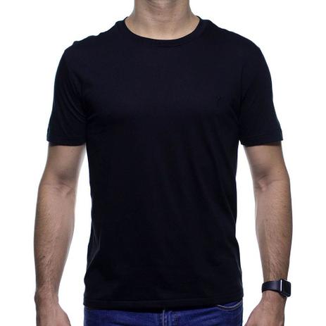Camiseta de Malha VR Preta Básica em Algodão Pima Menor preço em Camiseta de Malha VR Preta Básica em Algodão Pima