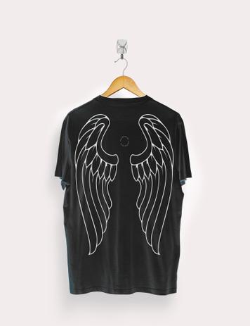 camisa com estampa nas costas