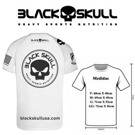 camiseta black skull dry fit