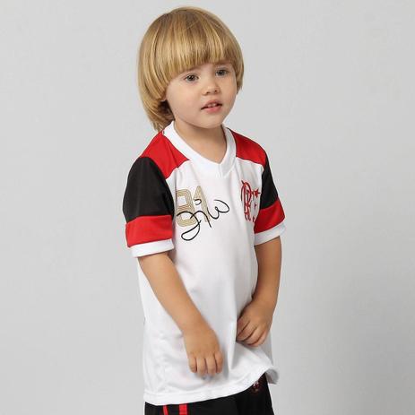 Camiseta Flamengo Zico Infantil - Braziline Menor preço em Camiseta Flamengo Zico Infantil - Braziline
