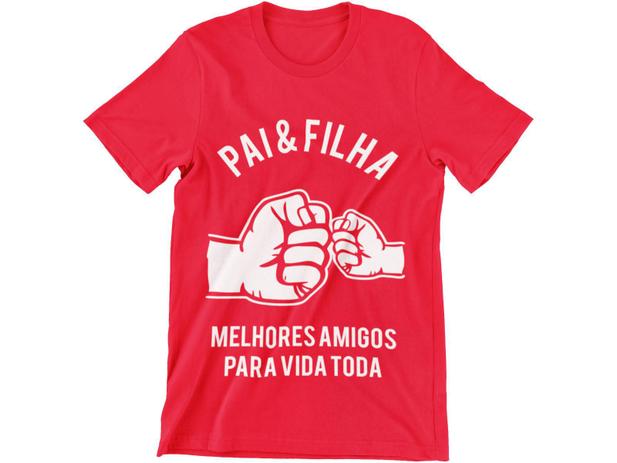 camisa vermelha pai e filho
