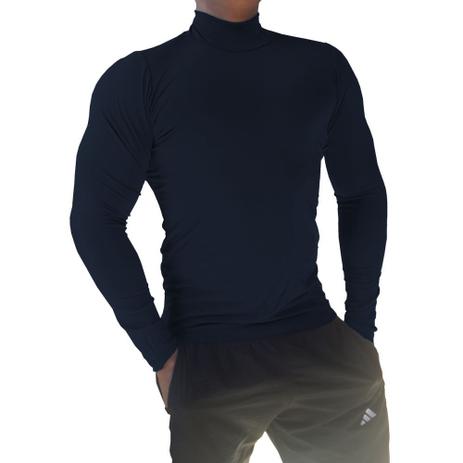 camiseta gola alta manga longa
