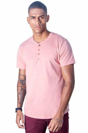 camisa gola v com botoes