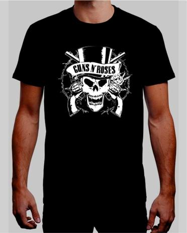 blusa bandas de rock