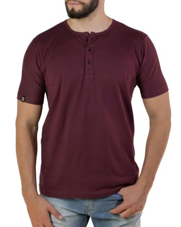 camiseta henley feminina
