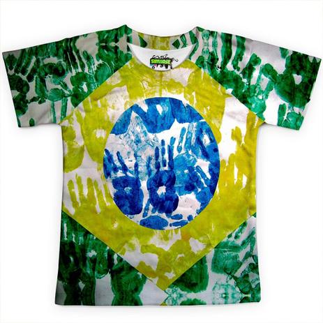 Camiseta da Bandeira Brasil plus size Feminina Blusa