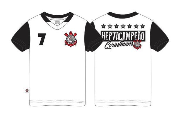 Camiseta Infantil Corinthians Hepta Branca Oficial - Revedor Menor preço em Camiseta Infantil Corinthians Hepta Branca Oficial - Revedor