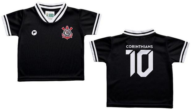 Camiseta Infantil Corinthians Preta Oficial - Torcida Baby Menor preço em Camiseta Infantil Corinthians Preta Oficial - Torcida Baby